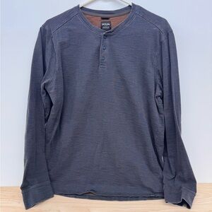 Prana Men's Heather Navy Long Sleeve Henley